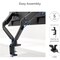 Fellowes Dual Monitor Arm, 33"x12"x24-1/4", Black FEL8042501 - alternate 4
